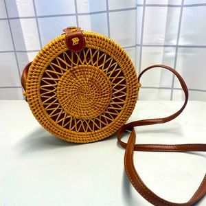 Rattan Crossbody Bag Handmade